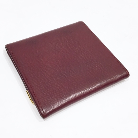 Cartier burgundy leather coin snap pouch - Picture 3 of 9